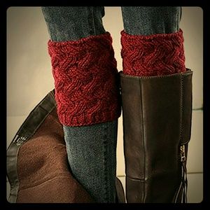 NWOT Burgundy Boot Cuffs